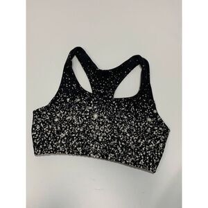 Pineapple Clothing Women’s Silver Chichi Stella Seamless Sports Bra Black Small